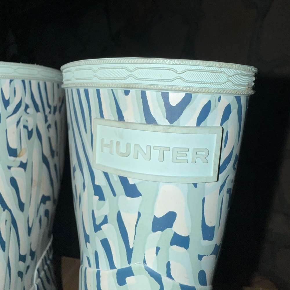 Hunter Blue Zebra Pattern Boots - image 2